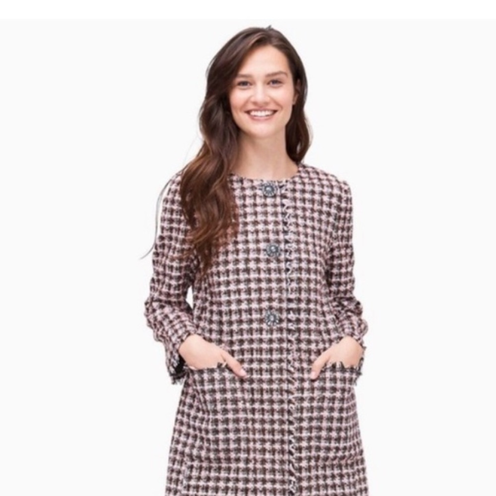 NWT Kate Spade Enchanted Tweed Coat Size S